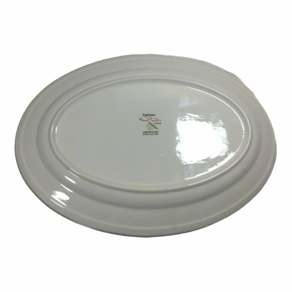 Apple Sauce Hand Painted Collection Cambridge Potteries 14"X10.25" Oval Platter - Picture 3 of 4